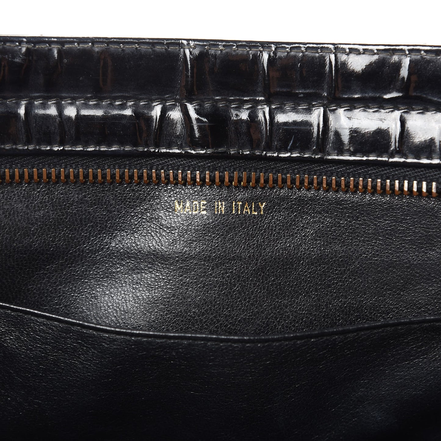 Patent Quilted CC Shoulder Bag Black