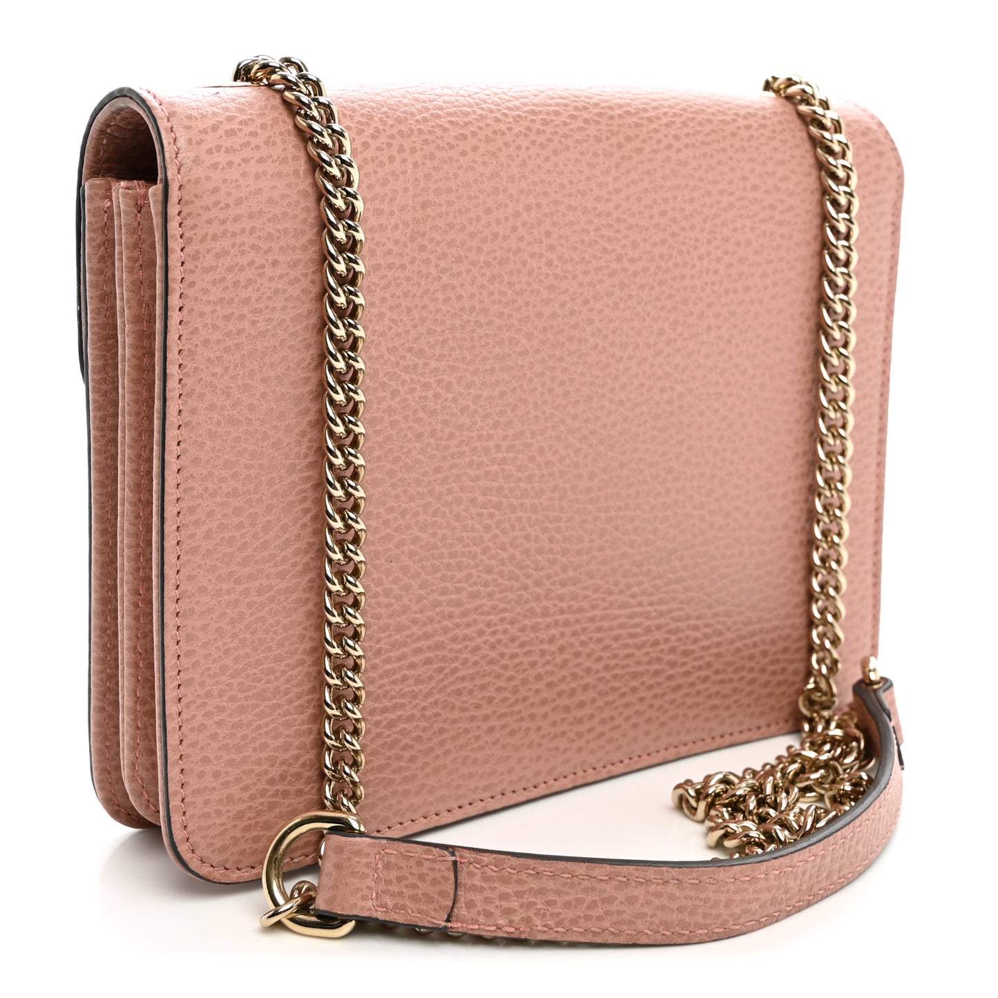 Dollar Calfskin Small Interlocking G Shoulder Bag Soft Pink