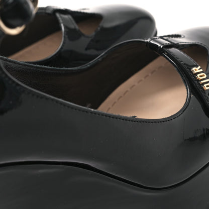 Christian Dior Patent Calfskin Aime Ankle Sandals 39 Black 10 of 12