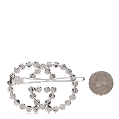 Gucci Crystal Interlocking G Hair Clip Silver 2 of 4
