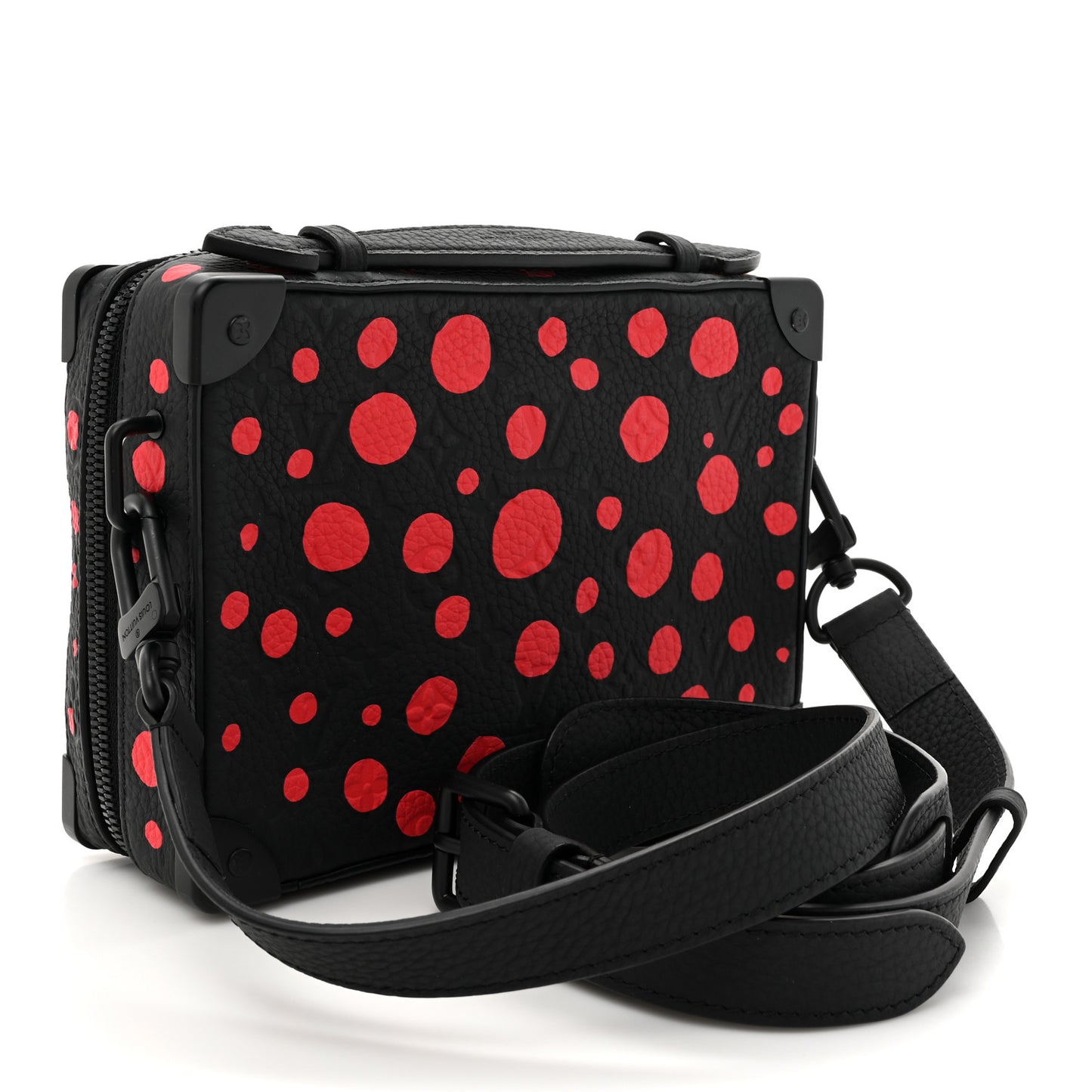 LV X YK Taurillon Monogram Handle Soft Trunk Black Red