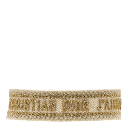 Christian Dior Woven Cotton J'Adior Friendship Bracelet White Gold 1 of 3