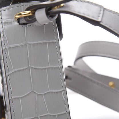 Chloe Calfskin Crocodile Embossed Mini C Bag Stormy Grey 11 of 11