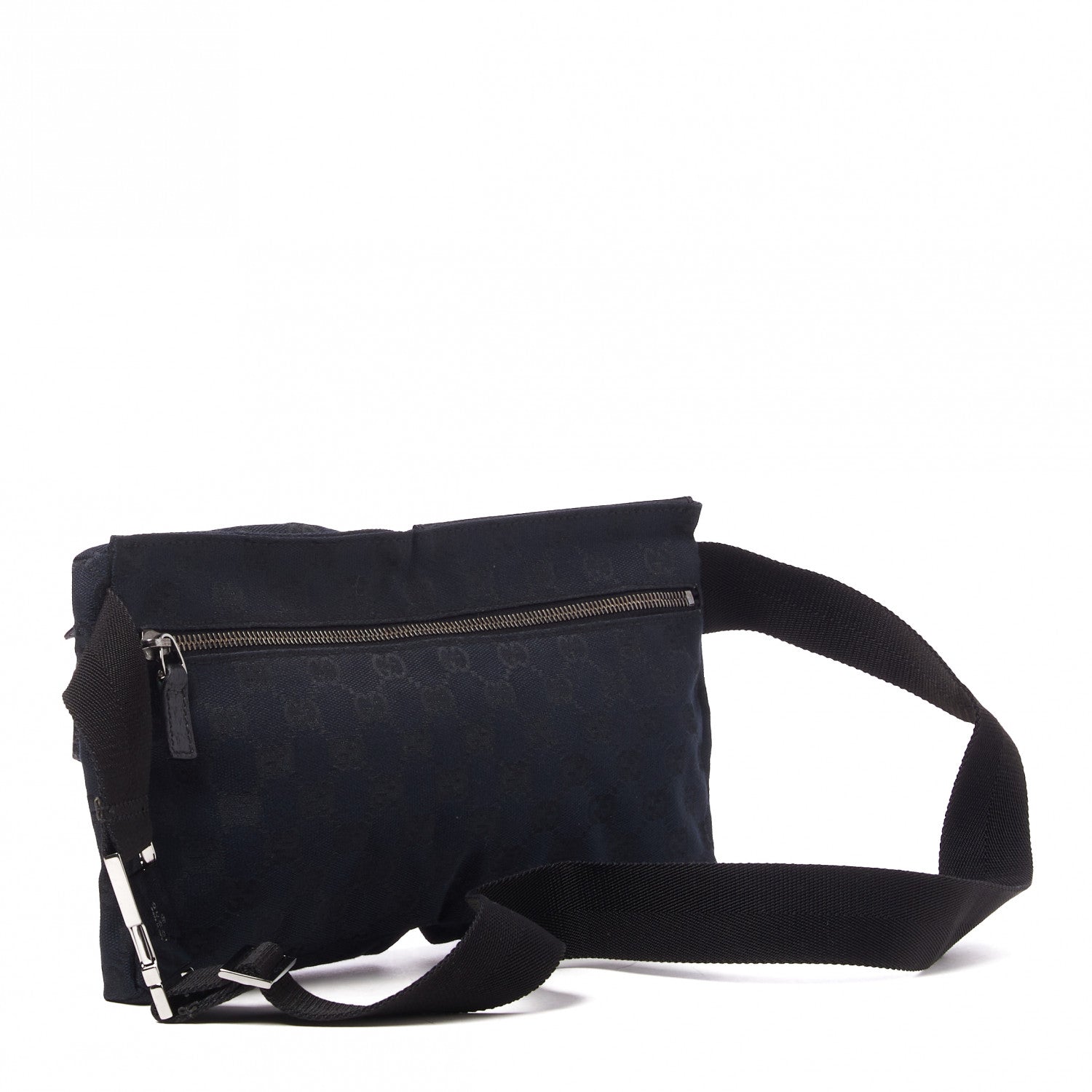 Gucci GG Monogram Double Pocket Belt Bag Black 2 of 7