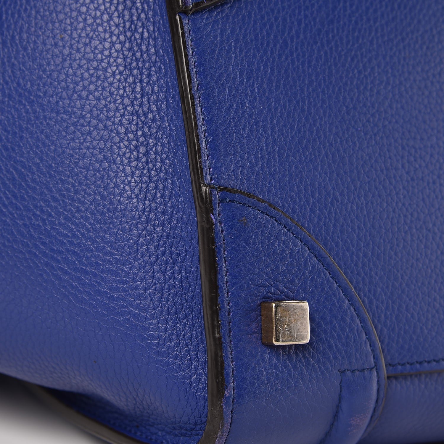 Celine Drummed Calfskin Mini Luggage Indigo 13 of 17