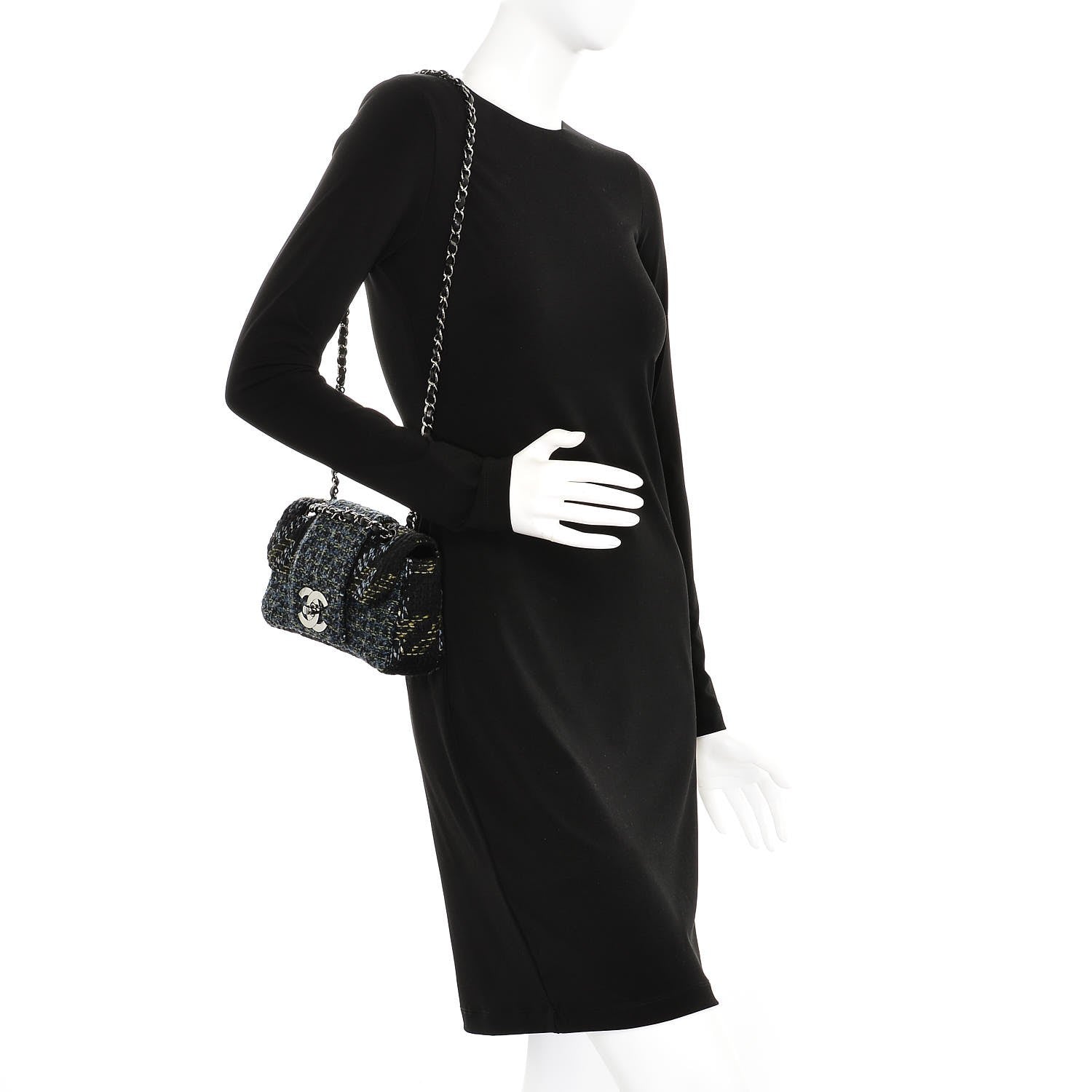 Chanel Tweed Small Fantasy Flap Black 2 of 7