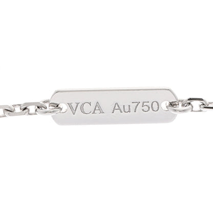 Van Cleef & Arpels 18K White Gold Mother Of Pearl Vintage Alhambra Pendant Necklace 4 of 6