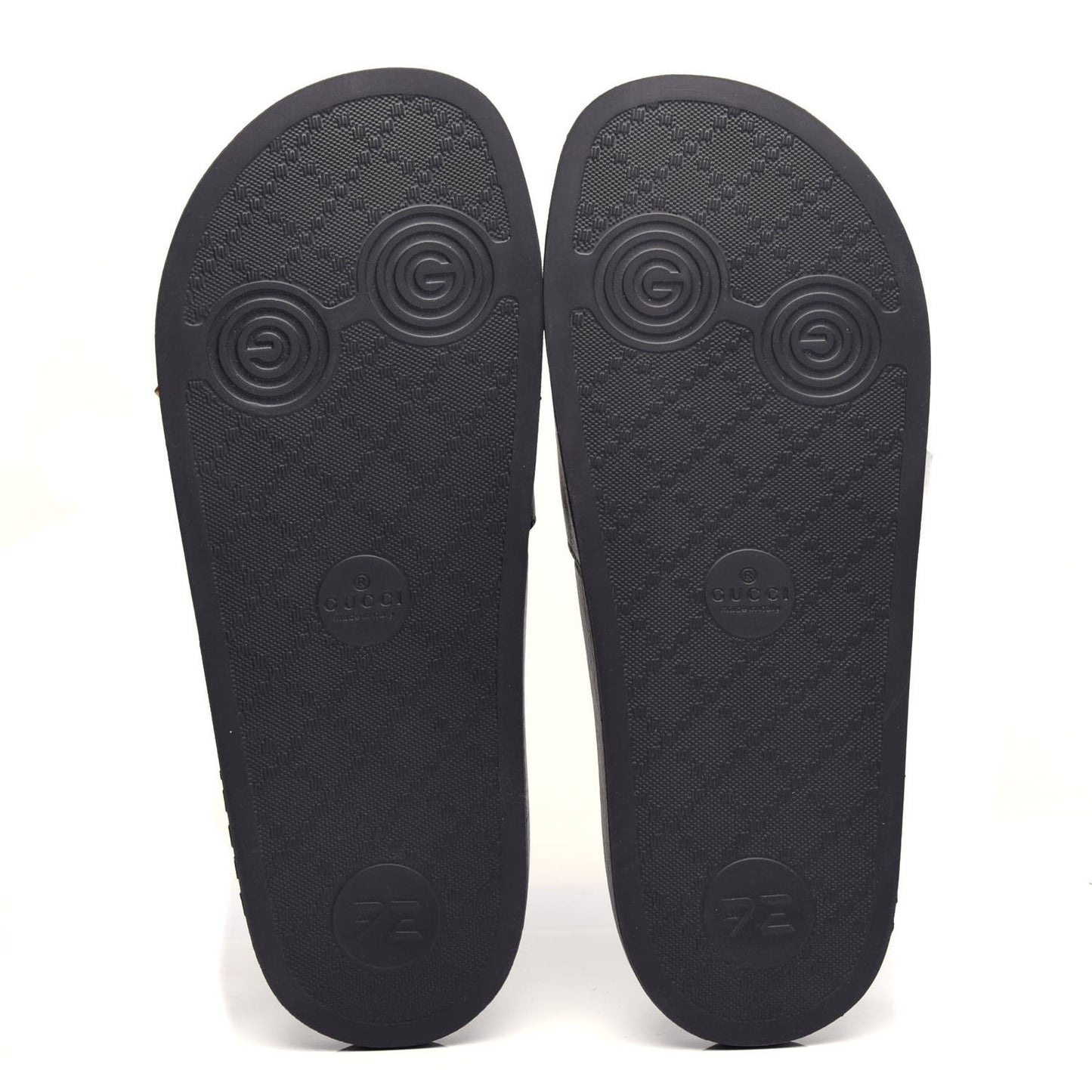 Calfskin Rainbow Heart Pursuit Slide Sandals 38 Black