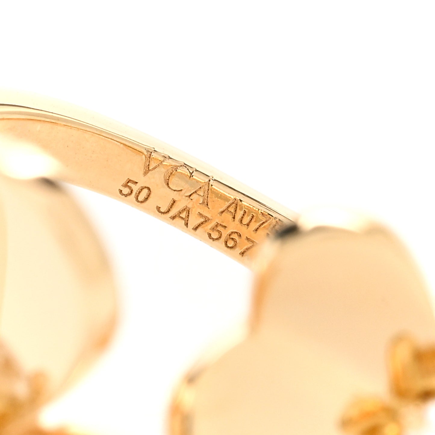 18K Yellow Gold Diamond Frivole Between The Finger Ring 50 5.25