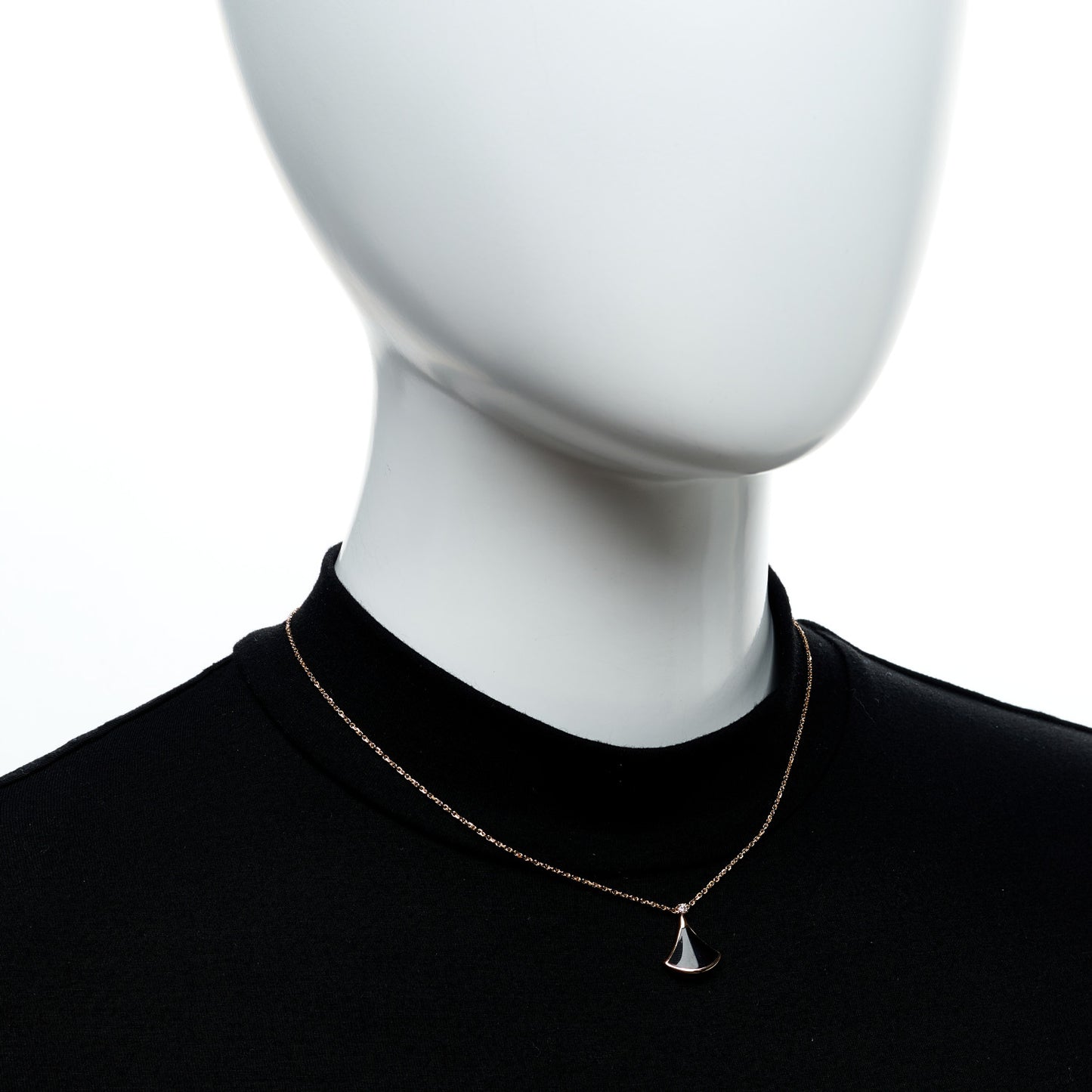 Sterling Silver 18K Yellow Gold Black Onyx 14mm Albion Enhancer Pendant