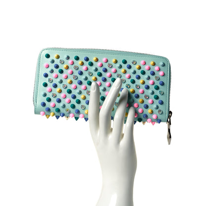 Christian Louboutin Calfskin Panettone Spiked Zip Around Wallet Source Multicolor 2 of 8
