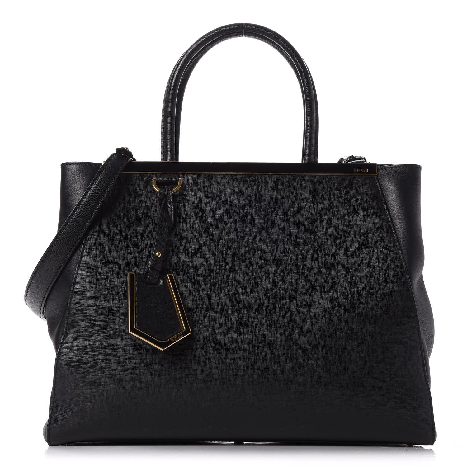 Fendi Vitello Elite Regular 2Jours Tote Black 1 of 14