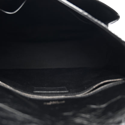 Saint Laurent Crinkled Calfskin Matelasse Monogram Medium Niki Chain Satchel Black 5 of 10