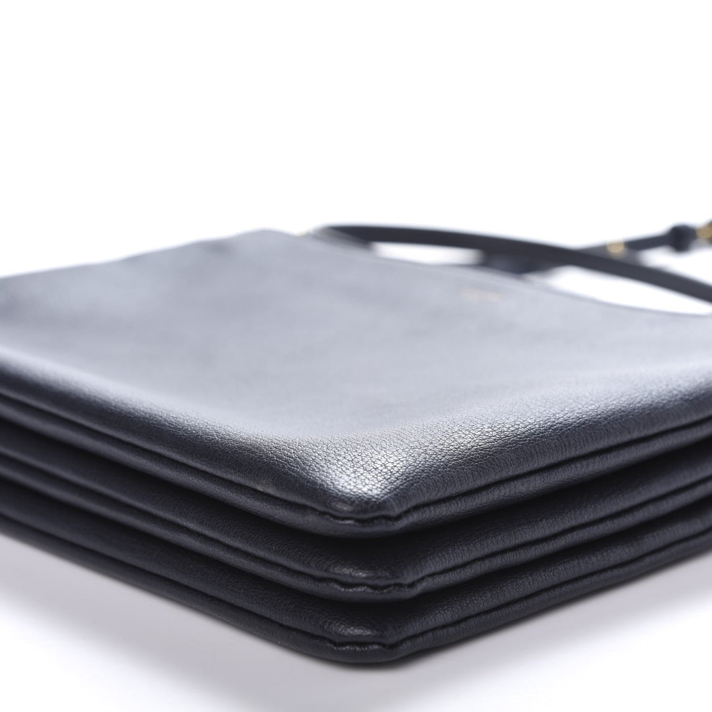 Goatskin Large Trio Crossbody Bag Dark Blue