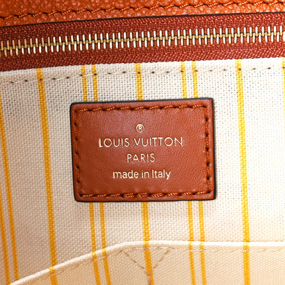 Louis Vuitton Raffia Calfskin Monogram Giant Onthego MM Tan 6 of 12