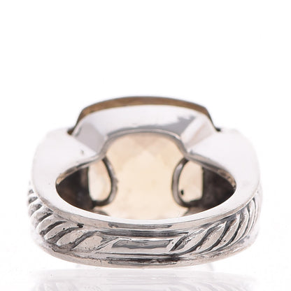 David Yurman Sterling Silver Diamond Smoky Quartz 15mm Deco Ring 49 4.75 4 of 6