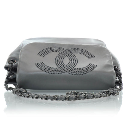 Chanel Lambskin Studded Flap Gray 5 of 10