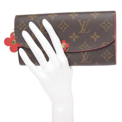 Louis Vuitton Monogram Bloom Flower Emilie Wallet Rouge 2 of 7
