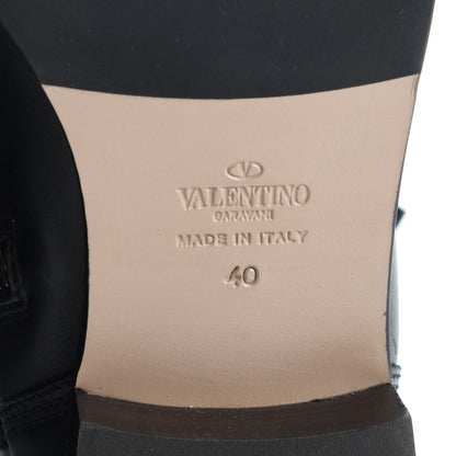 Valentino Garavani Soft Nappa Ascot Ribbon Lace-Up Riding Boots 40 Black 6 of 8
