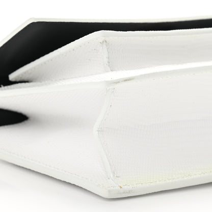 Balenciaga Patent Calfskin Lizard Embossed XS Sharp Top Handle Bag White 8 of 9