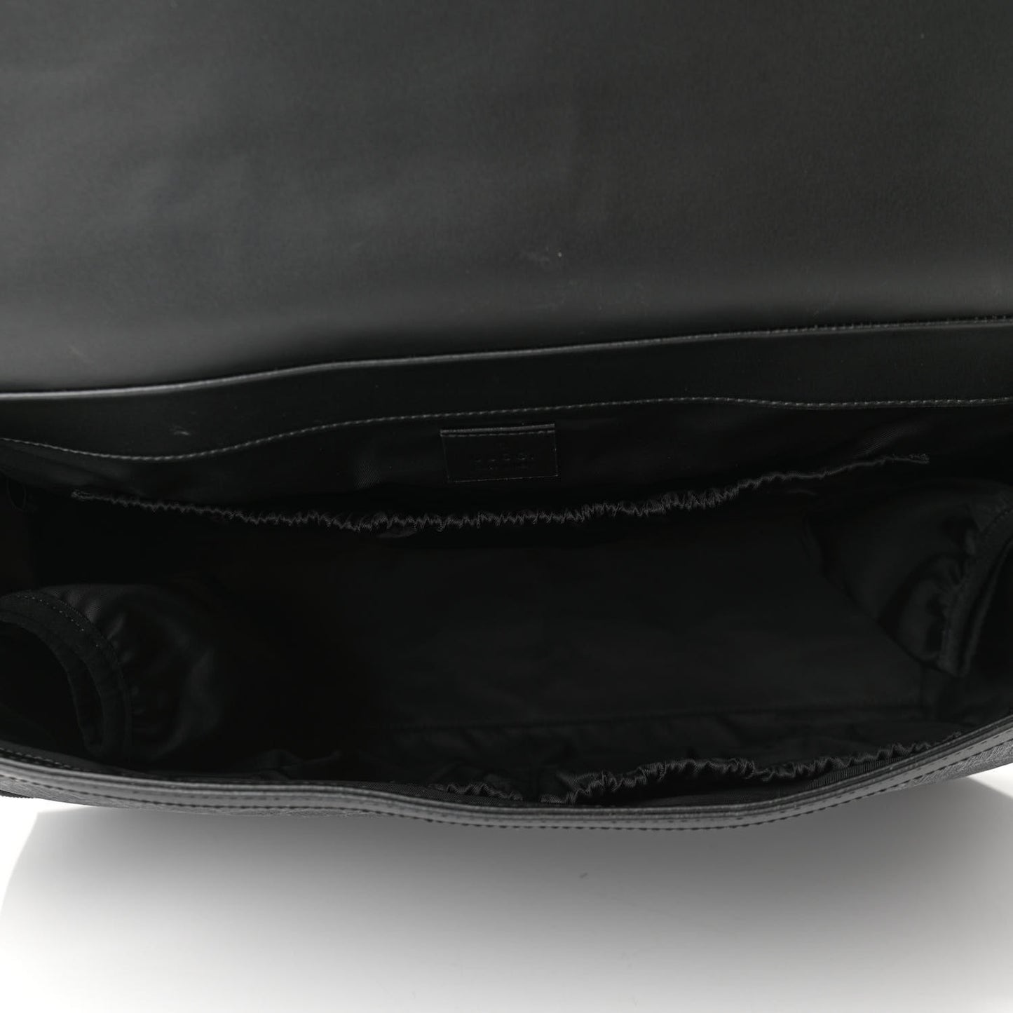 GG Supreme Monogram Web Messenger Diaper Bag Black Grey