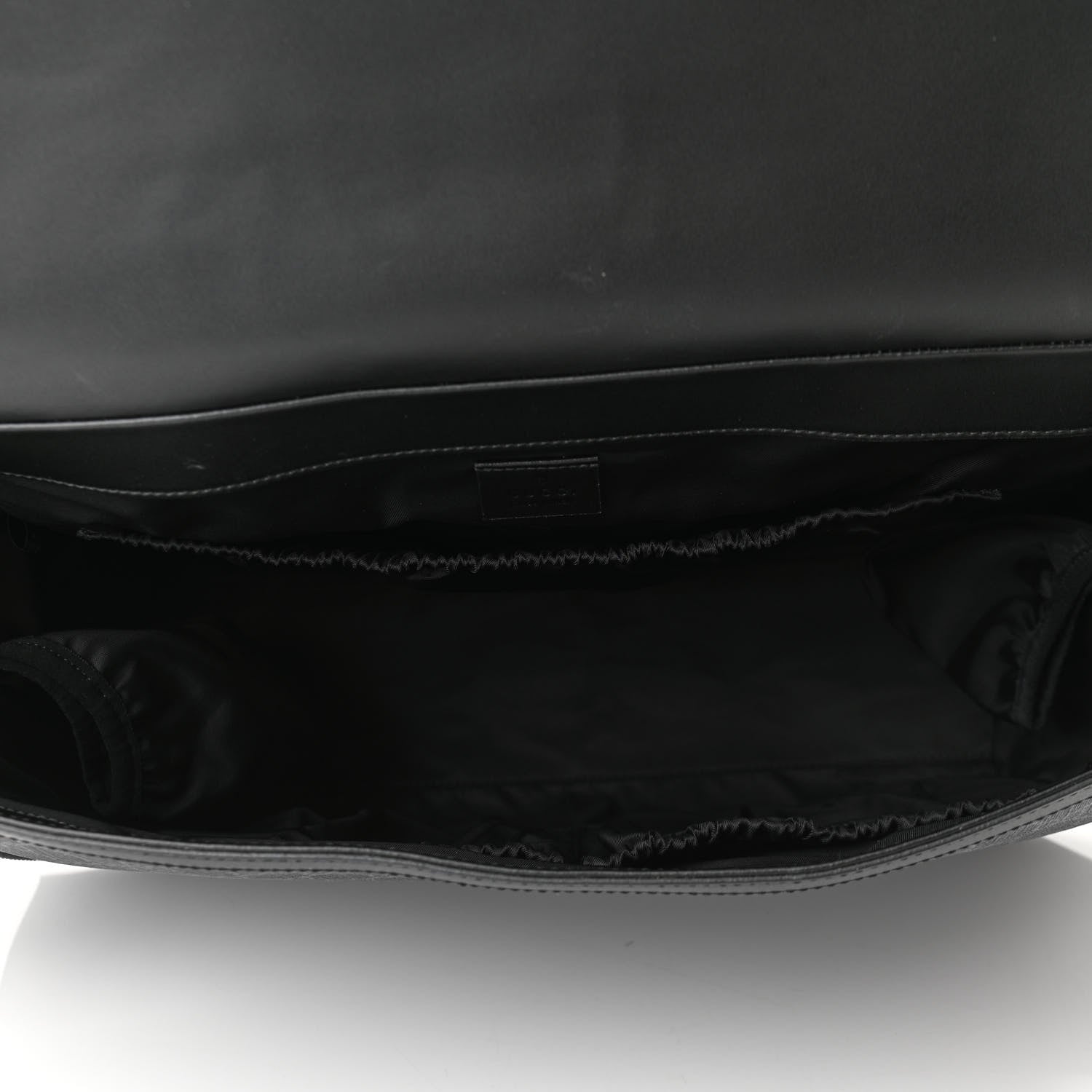 Gucci GG Supreme Monogram Web Messenger Diaper Bag Black Grey 5 of 10