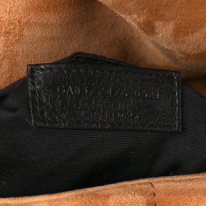 Saint Laurent Suede Calfskin Quilted Small Loulou Puffer Monogram Chain Satchel Cinnamon 7 of 12