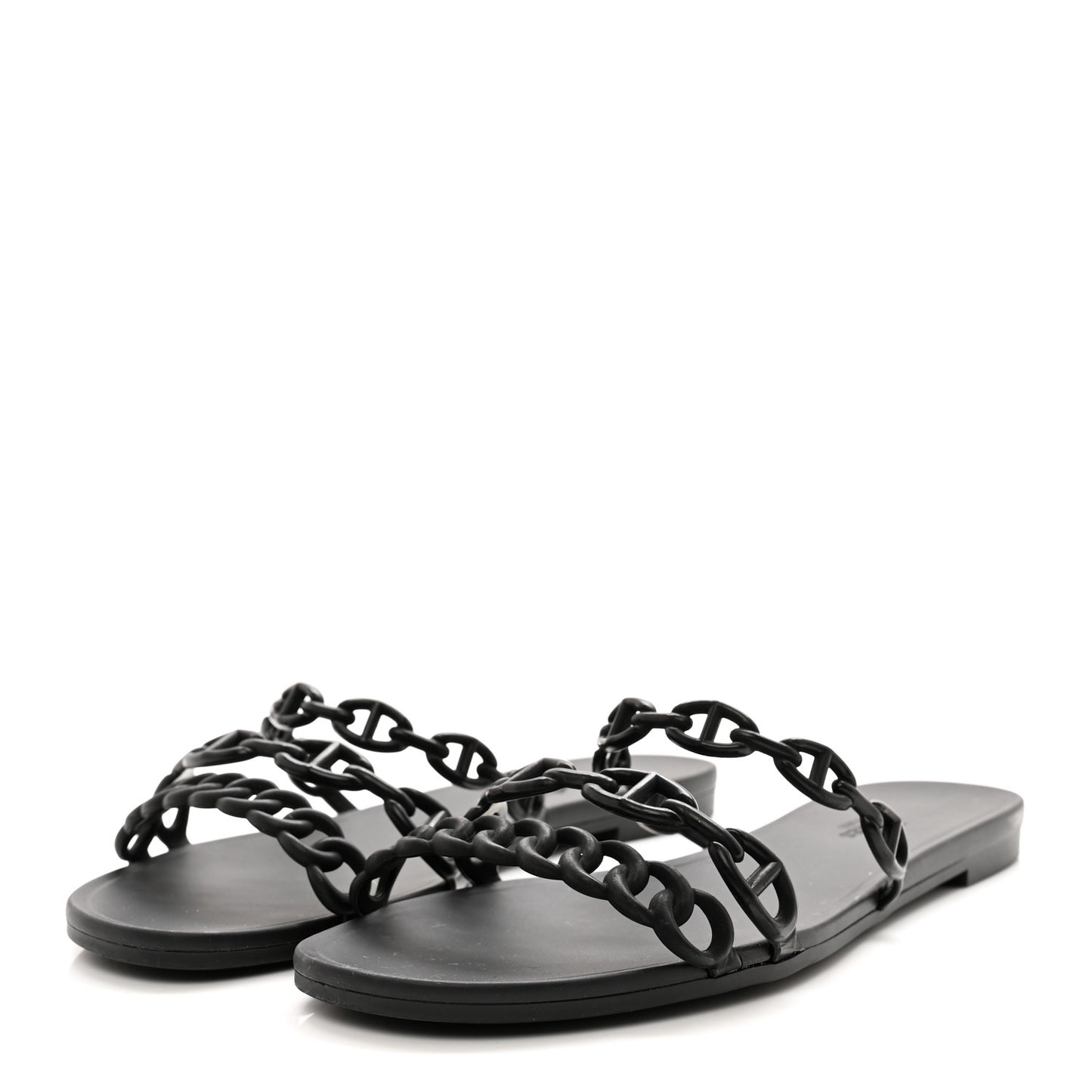 Rubber Chaine d'Ancre Rivage Sandals 39 Black