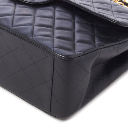 Chanel Lambskin Quilted XL Jumbo Single Flap Black 5 of 10