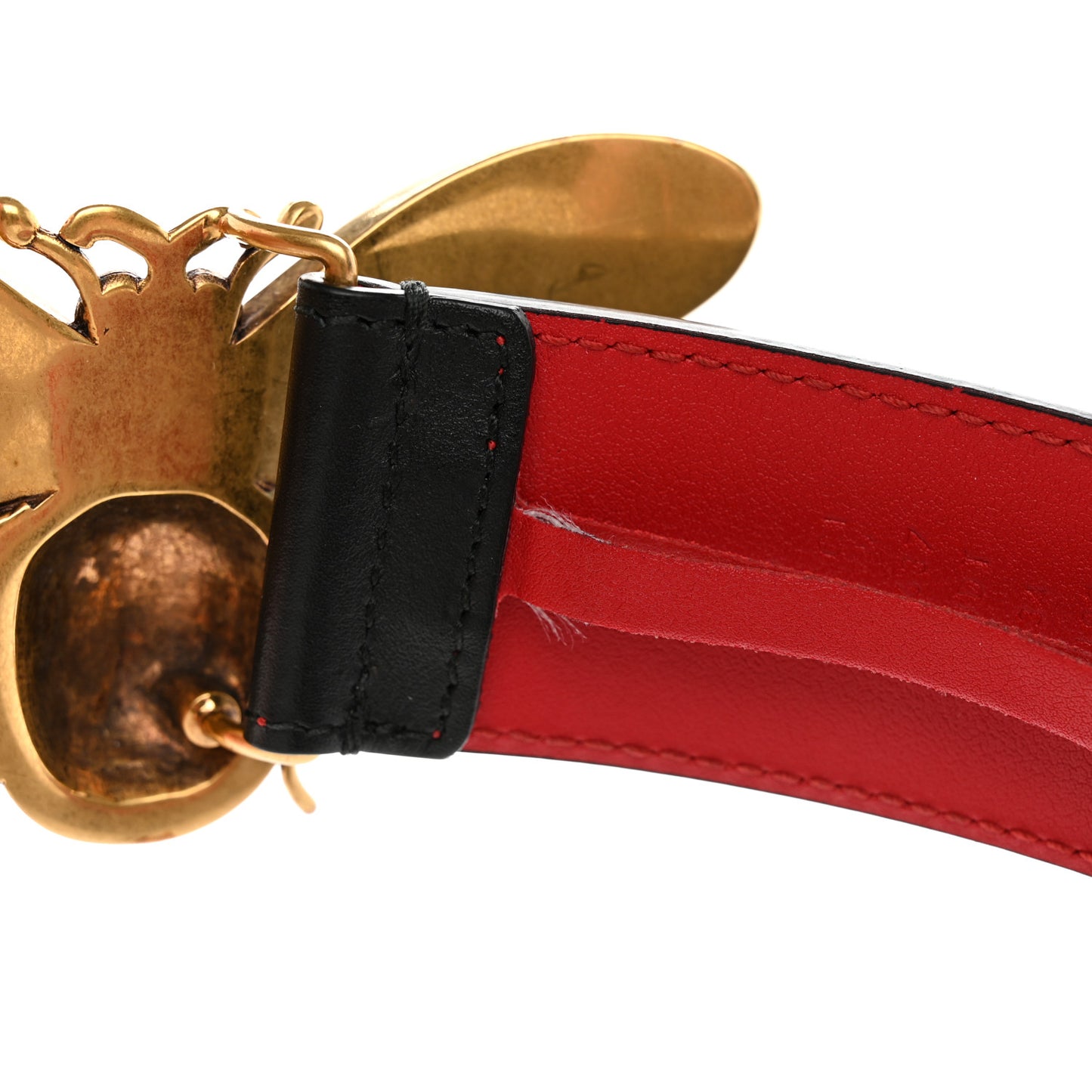 Calfskin Queen Margaret Bee Belt 85/34 Black