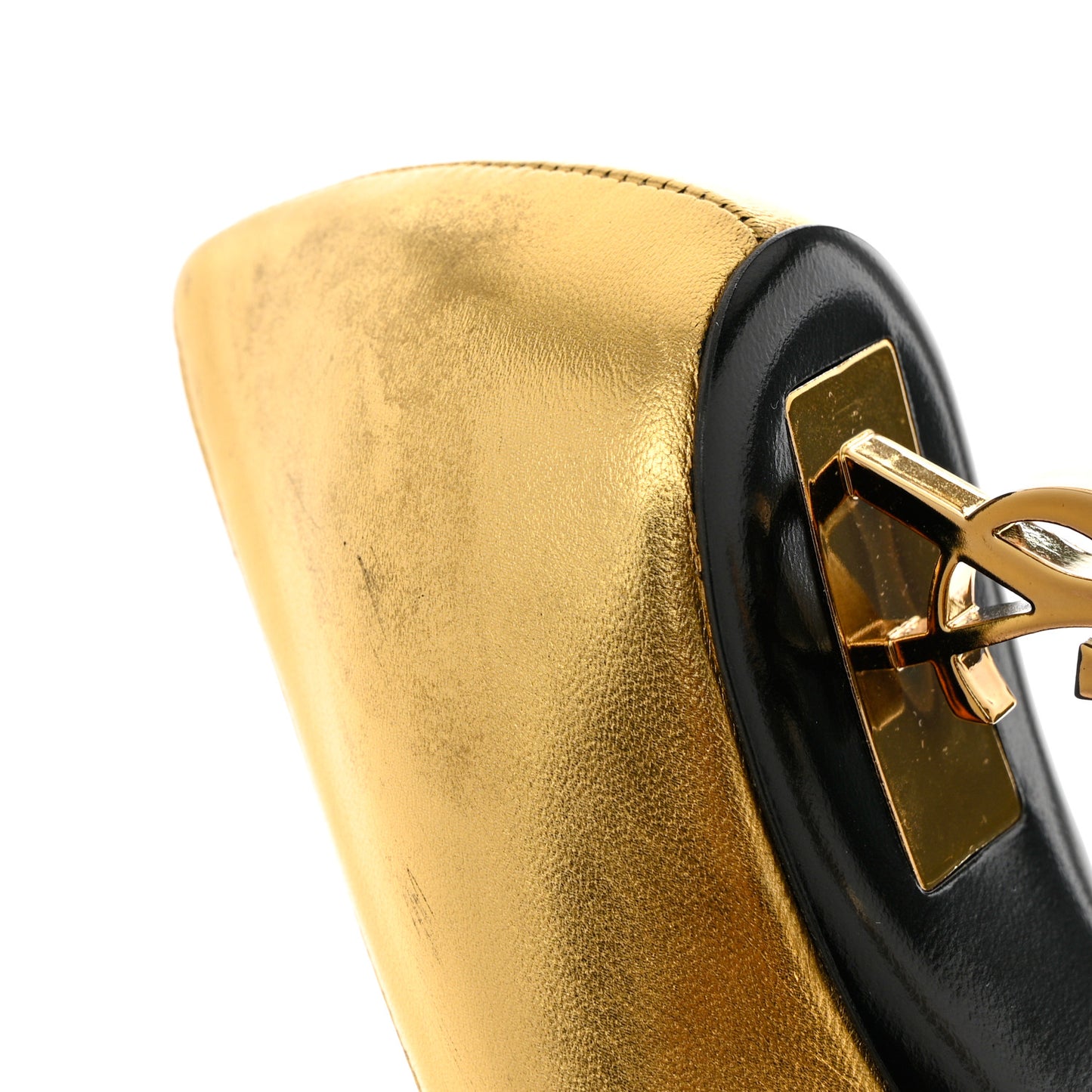 Calfskin Opyum 100 Pumps 37 Gold