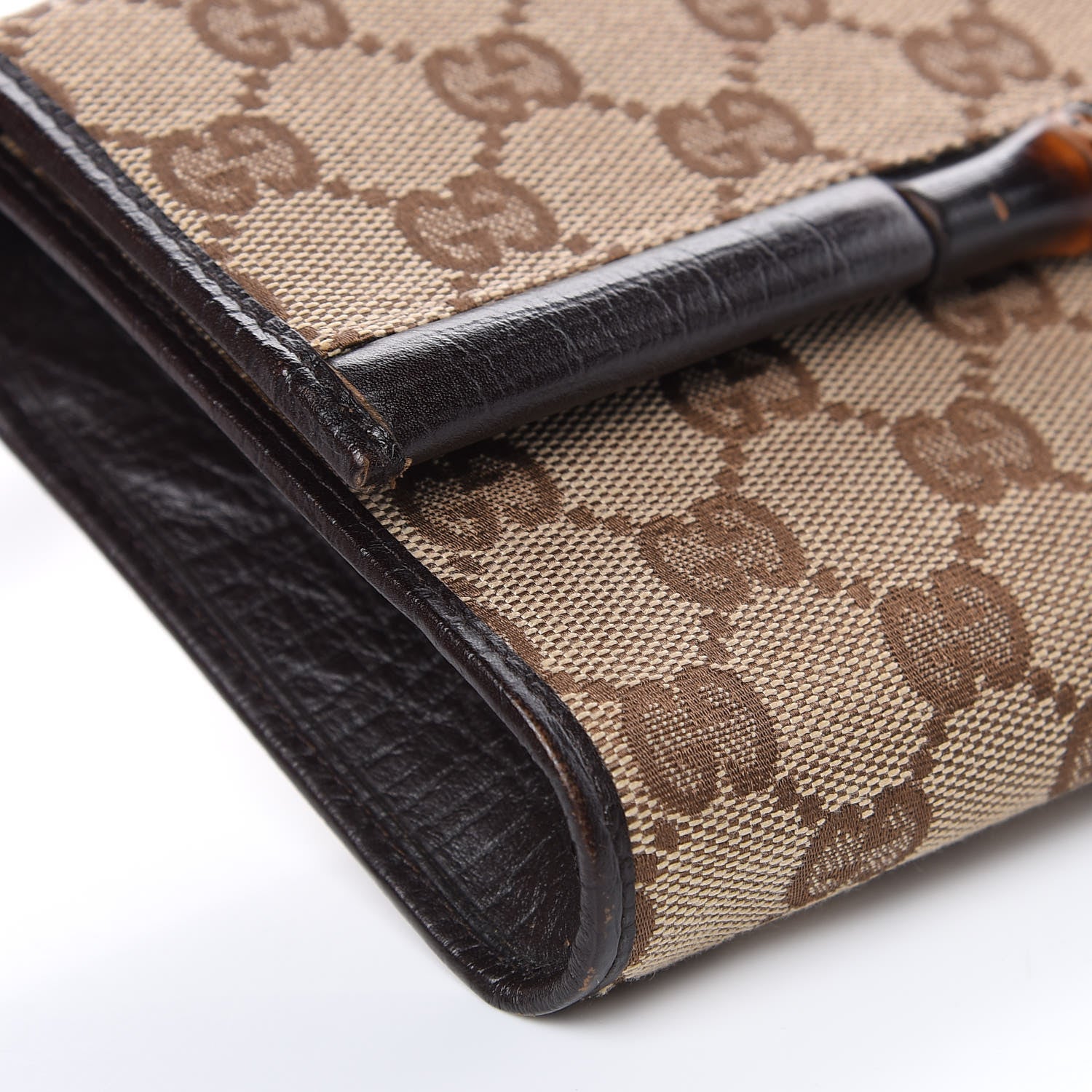 Gucci Monogram Bamboo Bar Clutch Dark Brown 8 of 10
