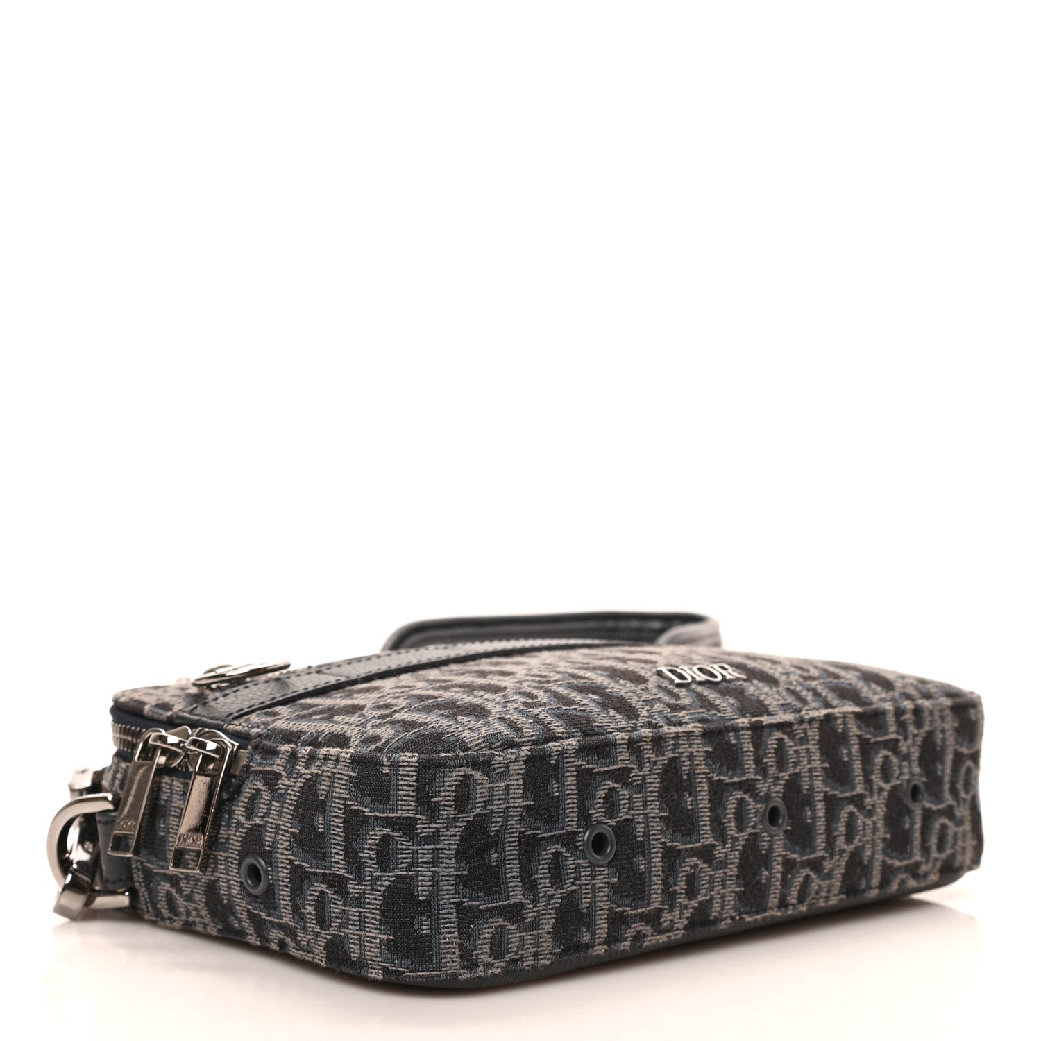 Christian Dior HOMME Oblique Jacquard Safari Messenger Navy Blue 4 of 8