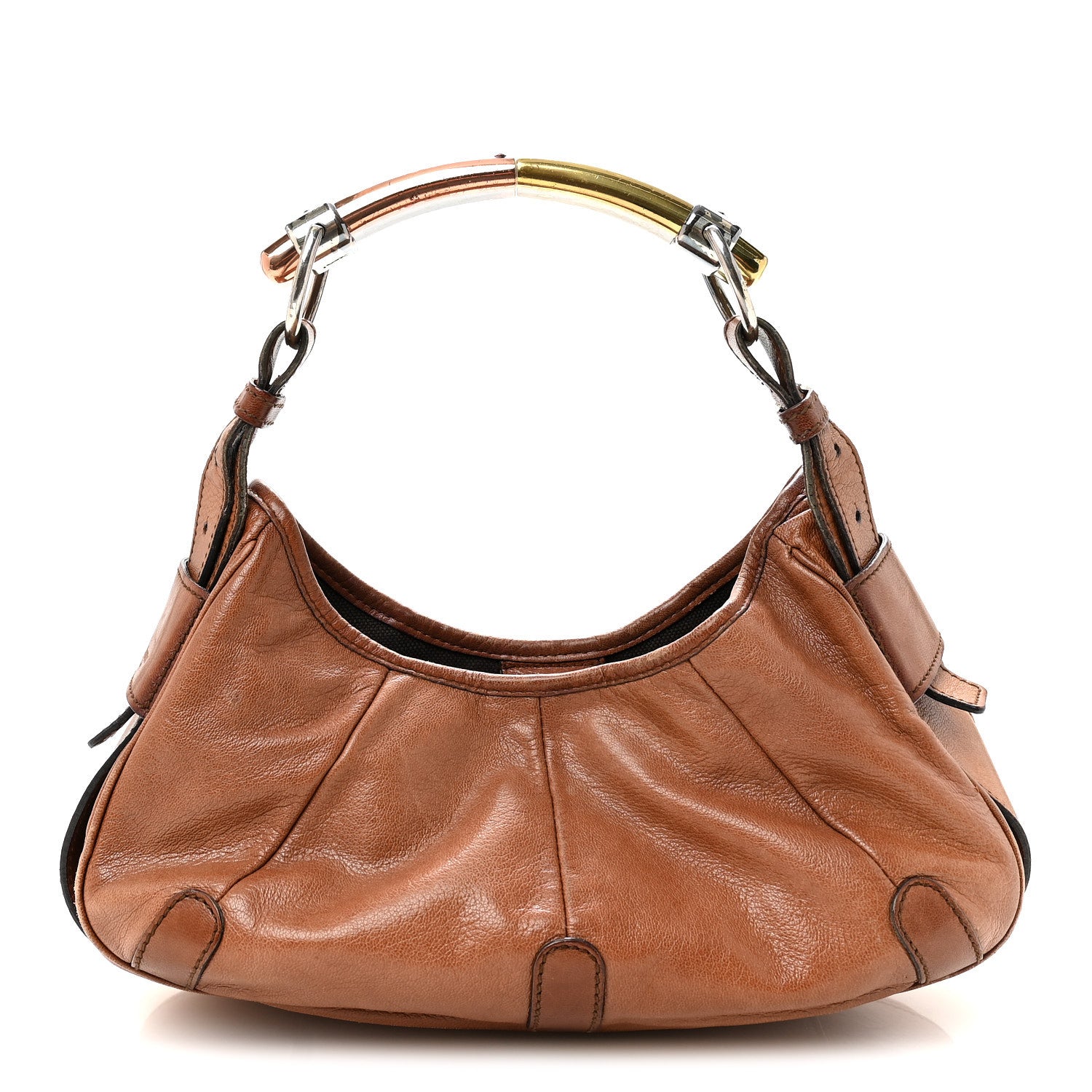 Saint Laurent Calfskin Metal Mombasa Hobo Beige 1 of 9