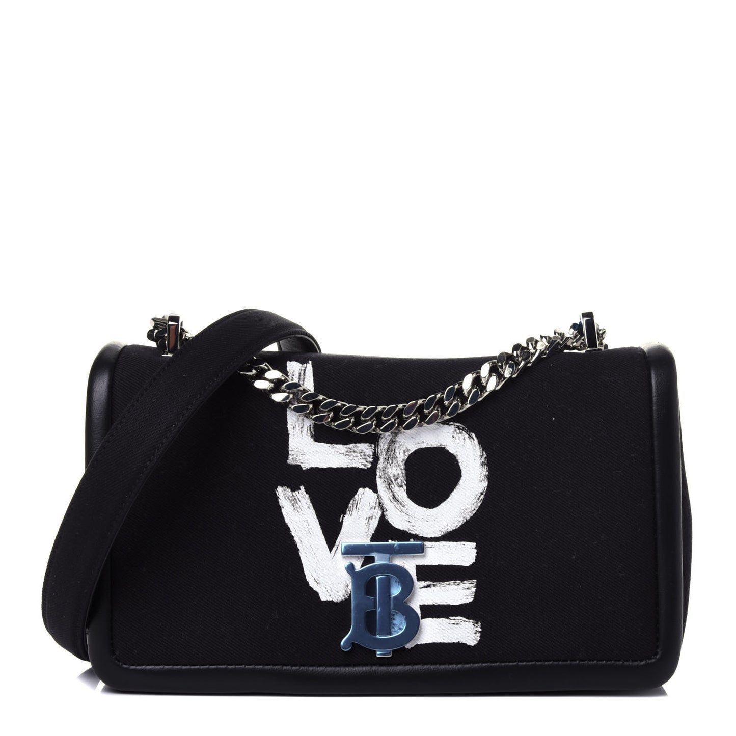 Canvas Printed Small Love Lola Bag Black