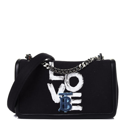 Burberry Canvas Printed Small Love Lola Bag Black 1 of 9