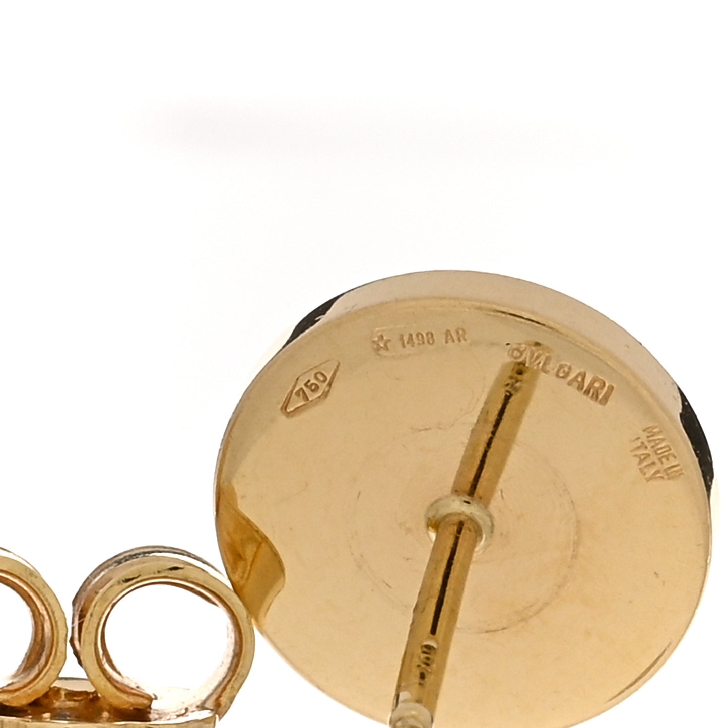 18K Yellow Gold Black Onyx BVLGARI BVLGARI Stud Earrings