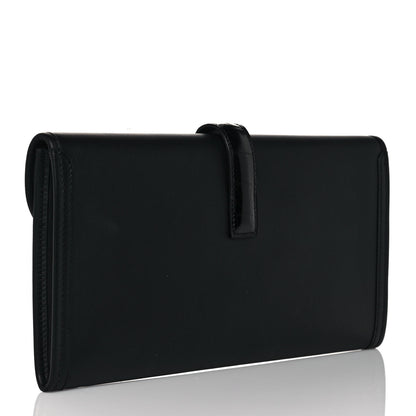 Hermes Swift Shiny Alligator Jige Elan 29 Touch Clutch Black 4 of 15