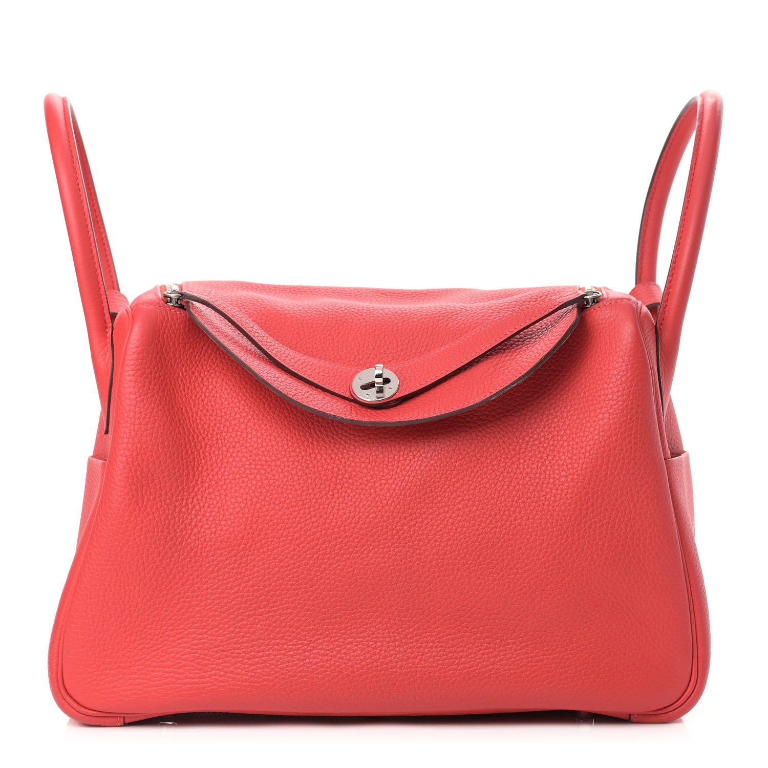 Hermes Taurillon Clemence Lindy 34 Rouge Pivoine 1 of 13