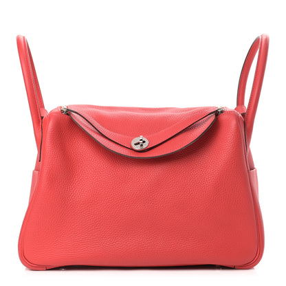 Hermes Taurillon Clemence Lindy 34 Rouge Pivoine 1 of 13