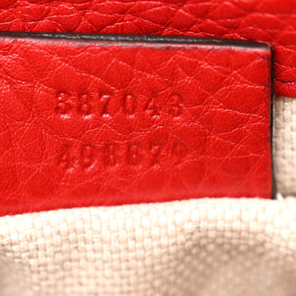 Gucci Pebbled Calfskin Small Soho Chain Shoulder Bag Tabasco Red 7 of 10