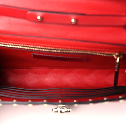 Valentino Garavani Lambskin Rockstud Spike Wallet on Chain Red 5 of 8