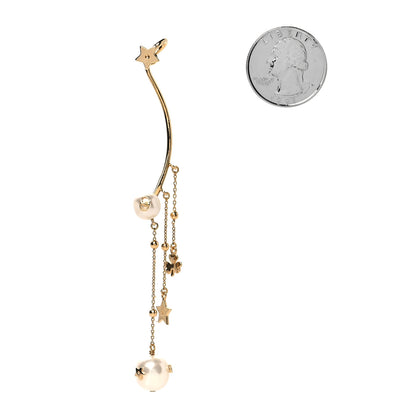Christian Dior Pearl Shiny-D Earring Gold 2 of 3