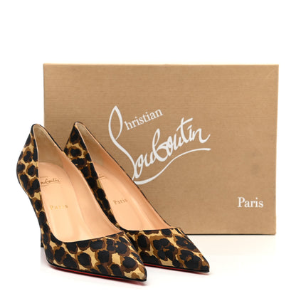 Christian Louboutin Nappa Silk Leopard Clare 80 Pumps 37 Marron 8 of 8