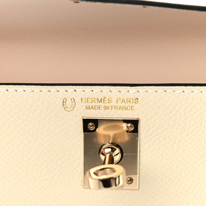 Hermes Epsom Mini Horseshoe Kelly Sellier 20 Nata Black 6 of 9