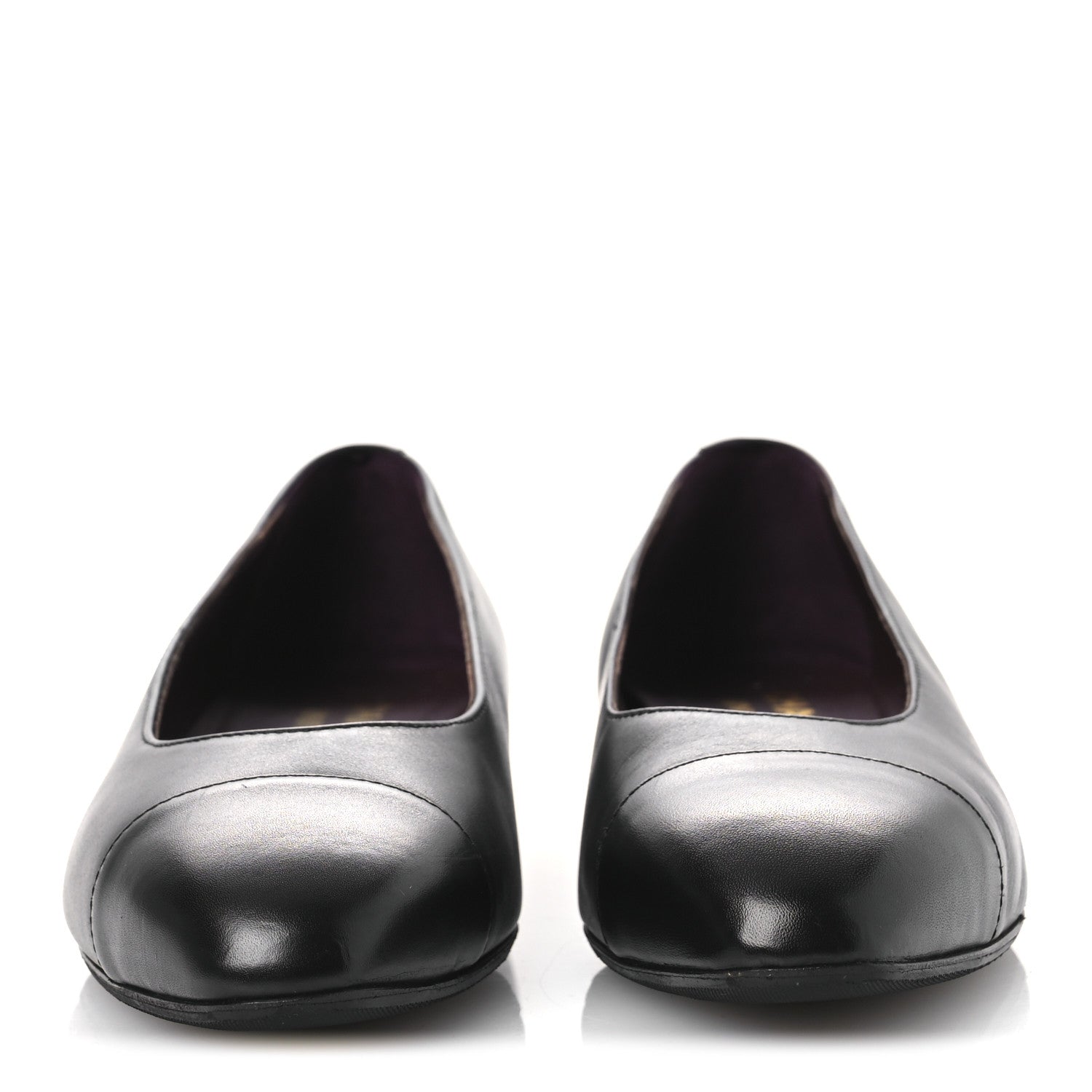 Chanel Lambskin Cap Toe CC Uniform Pumps 36 Black 3 of 11