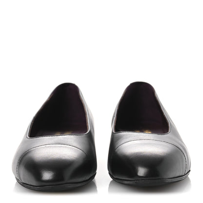 Chanel Lambskin Cap Toe CC Uniform Pumps 36 Black 3 of 11