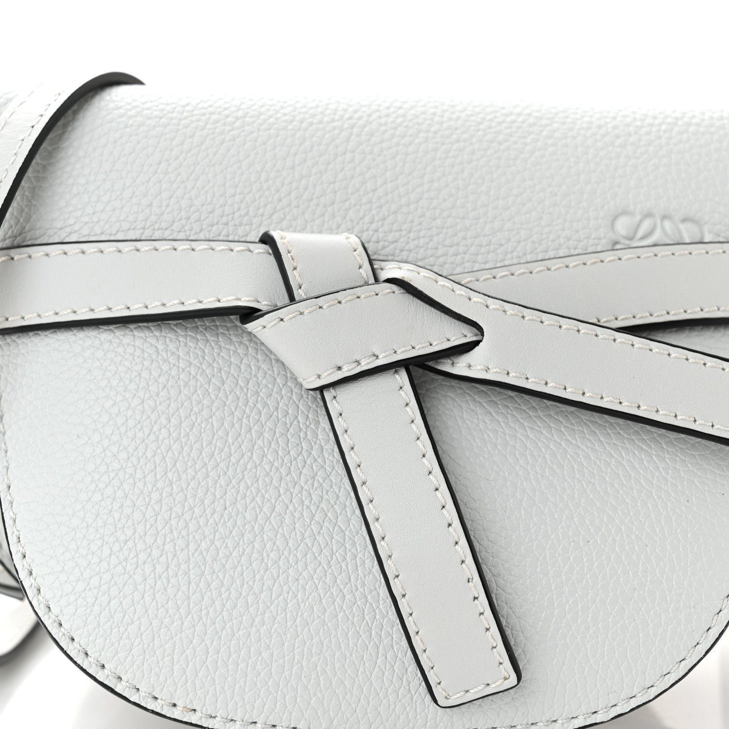 Loewe Pebble Grain Calfskin Mini Gate Bag Kaolin 6 of 8