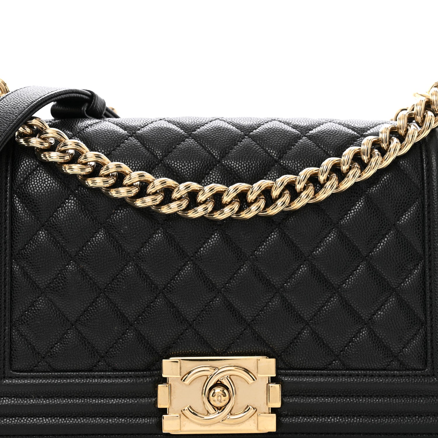 Chanel Caviar Quilted Medium Boy Flap Black 8 of 10