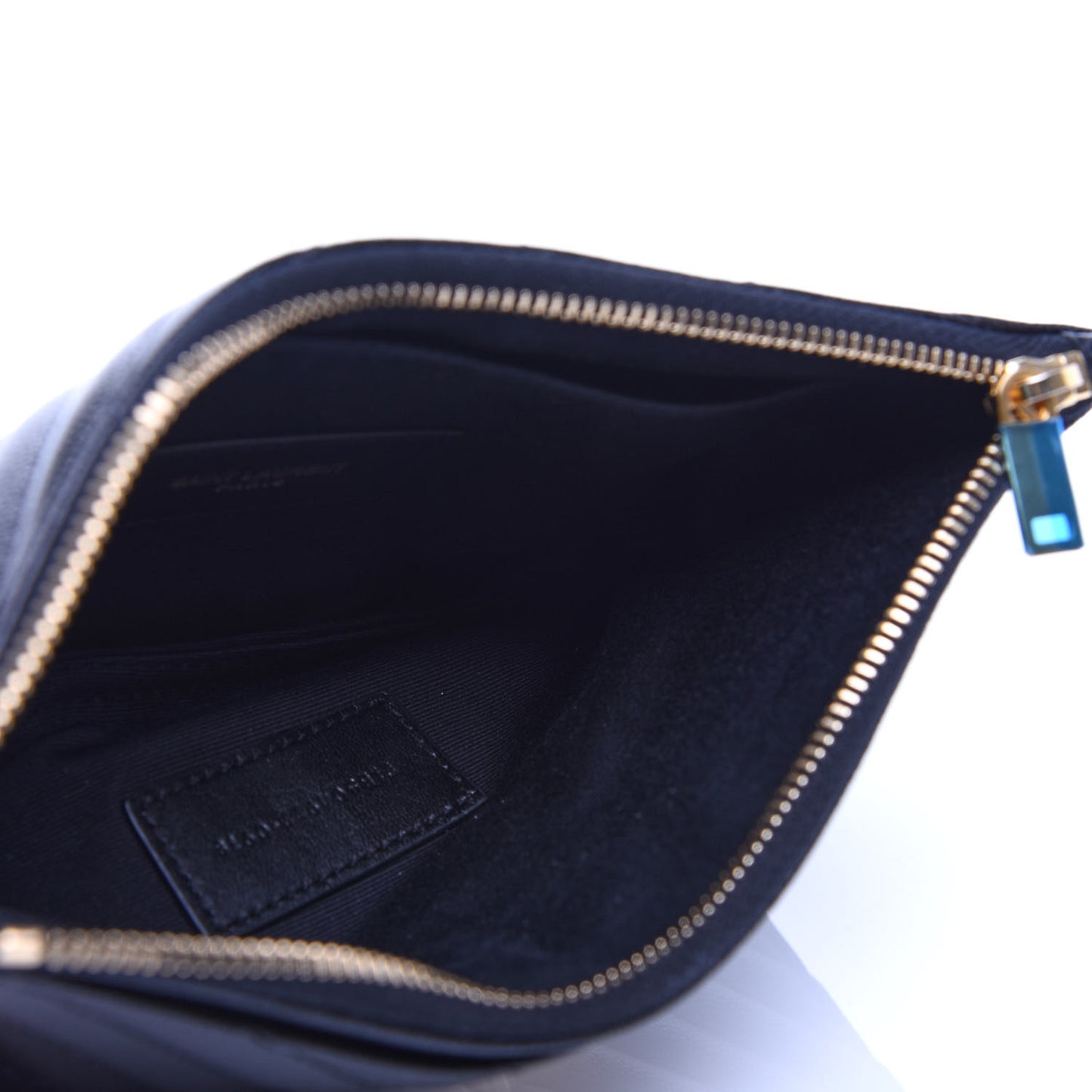 Grain De Poudre Chevron Monogram Bill Pouch Black